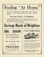 Savings Bank of Brighton, Brighton Lumber Co., Prizers' Clothiers, Washington County 1920